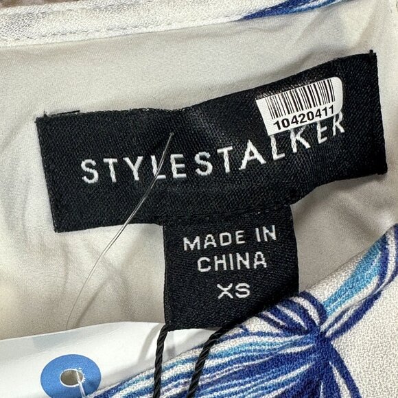 Stylestalker Womens Magnolia Floral Mini Dress Size XS Blue White Open Back NWT - Picture 10 of 15